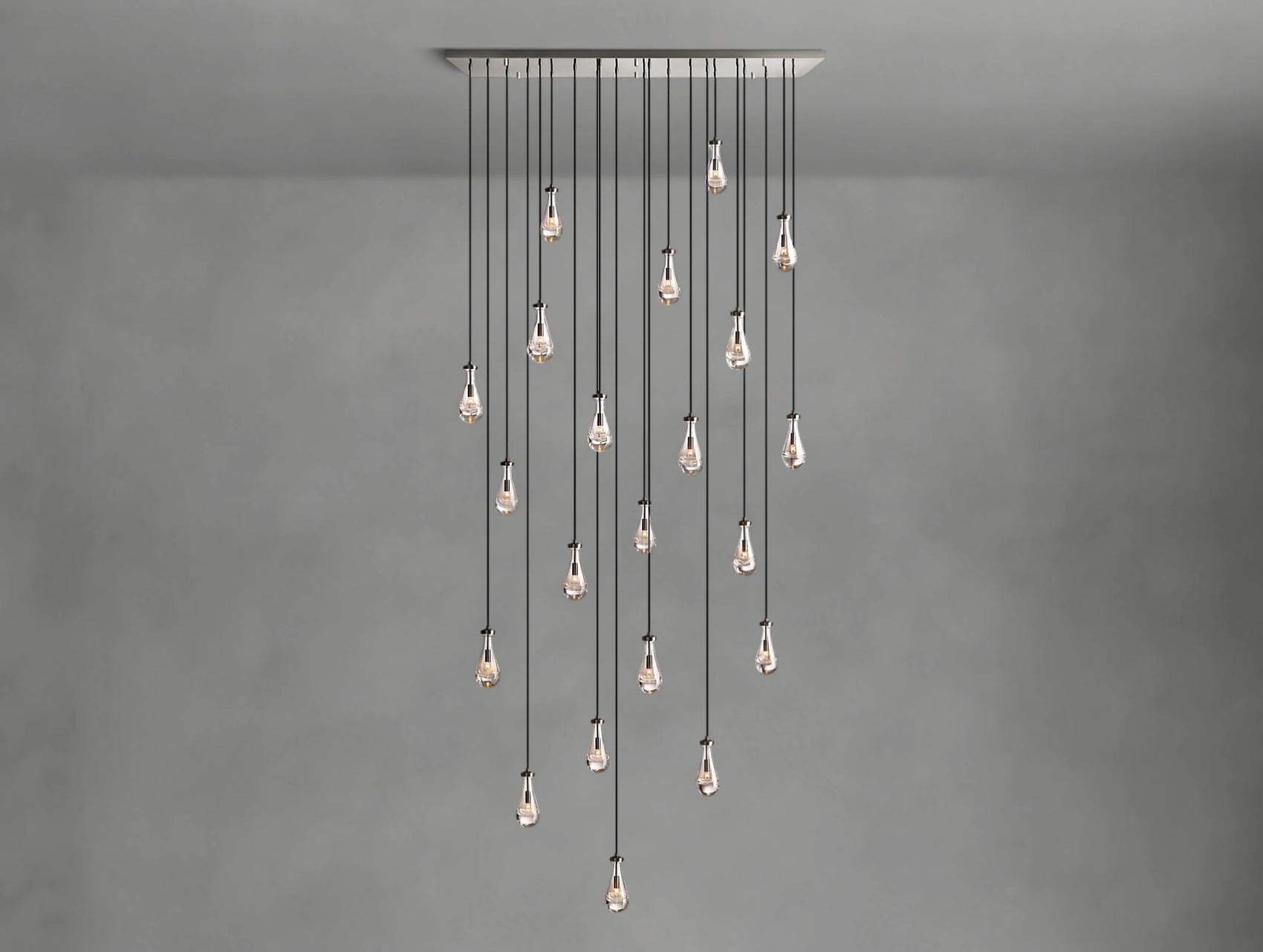 Decorative Glass Drop Rectangular Chandelier