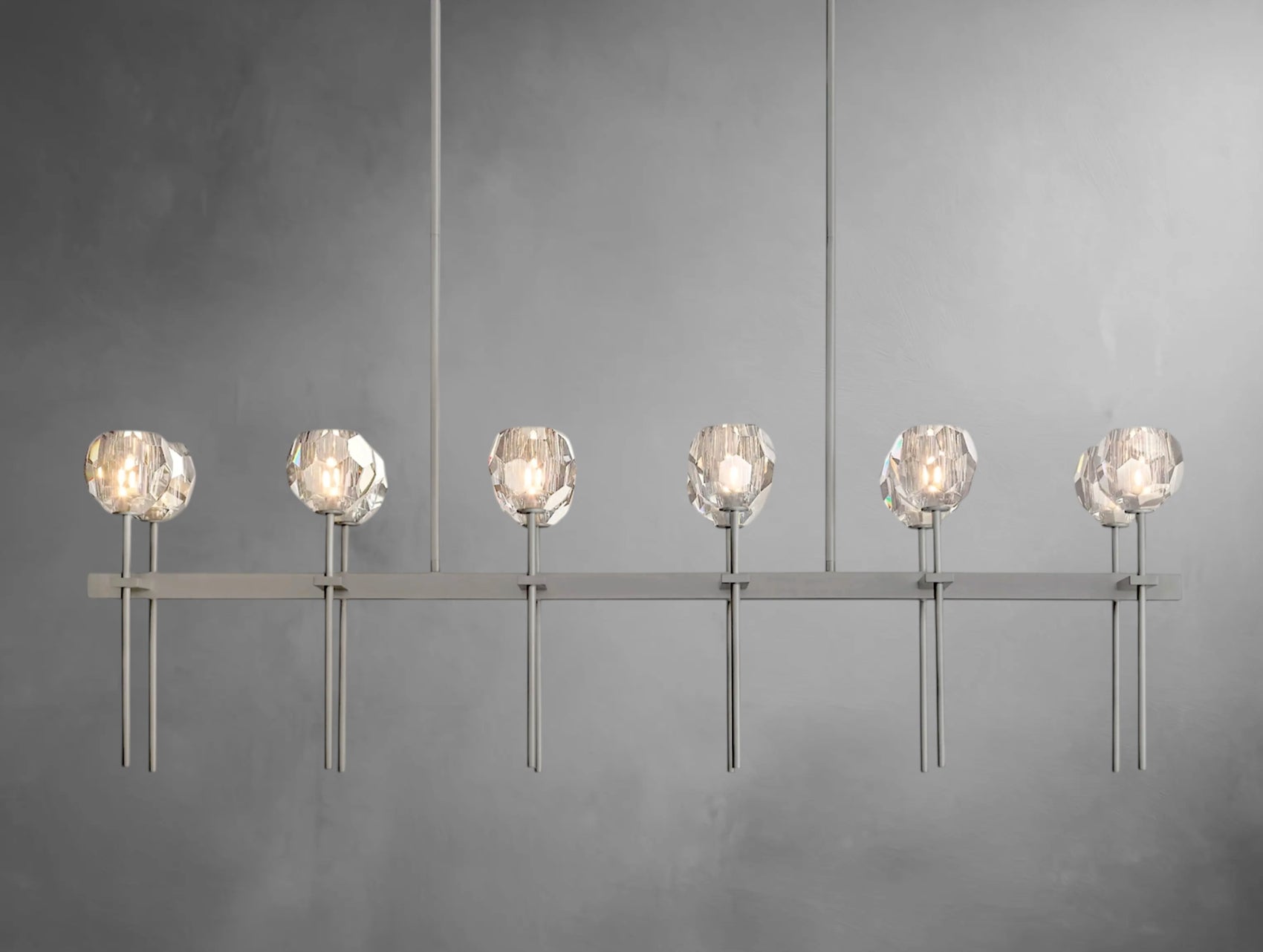 Aurelle Double Linear Crystal Chandelier