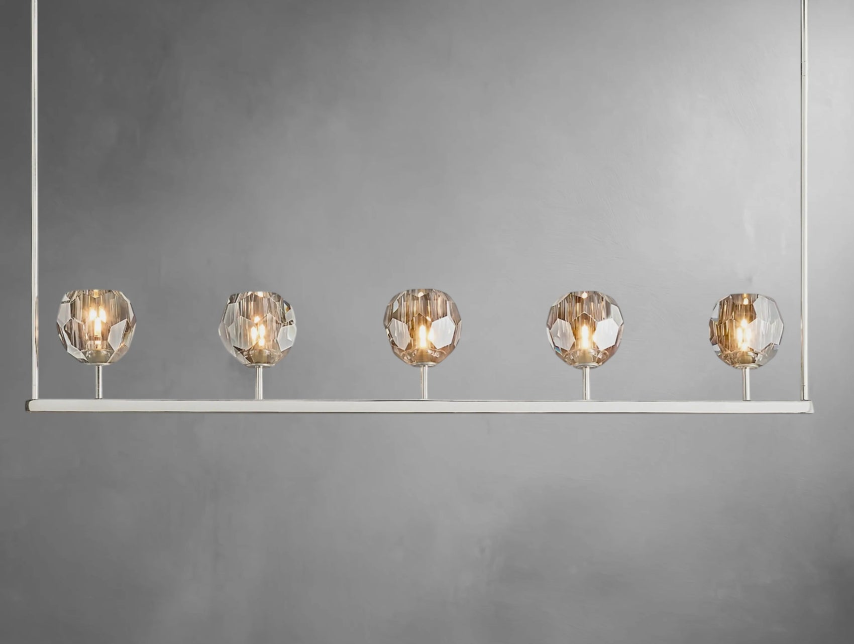 Aurelle Crystal Globe Linear Chandelier