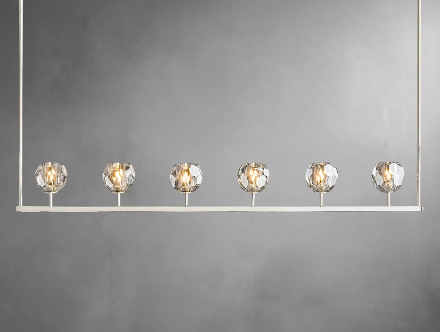 Aurelle Crystal Globe Linear Chandelier