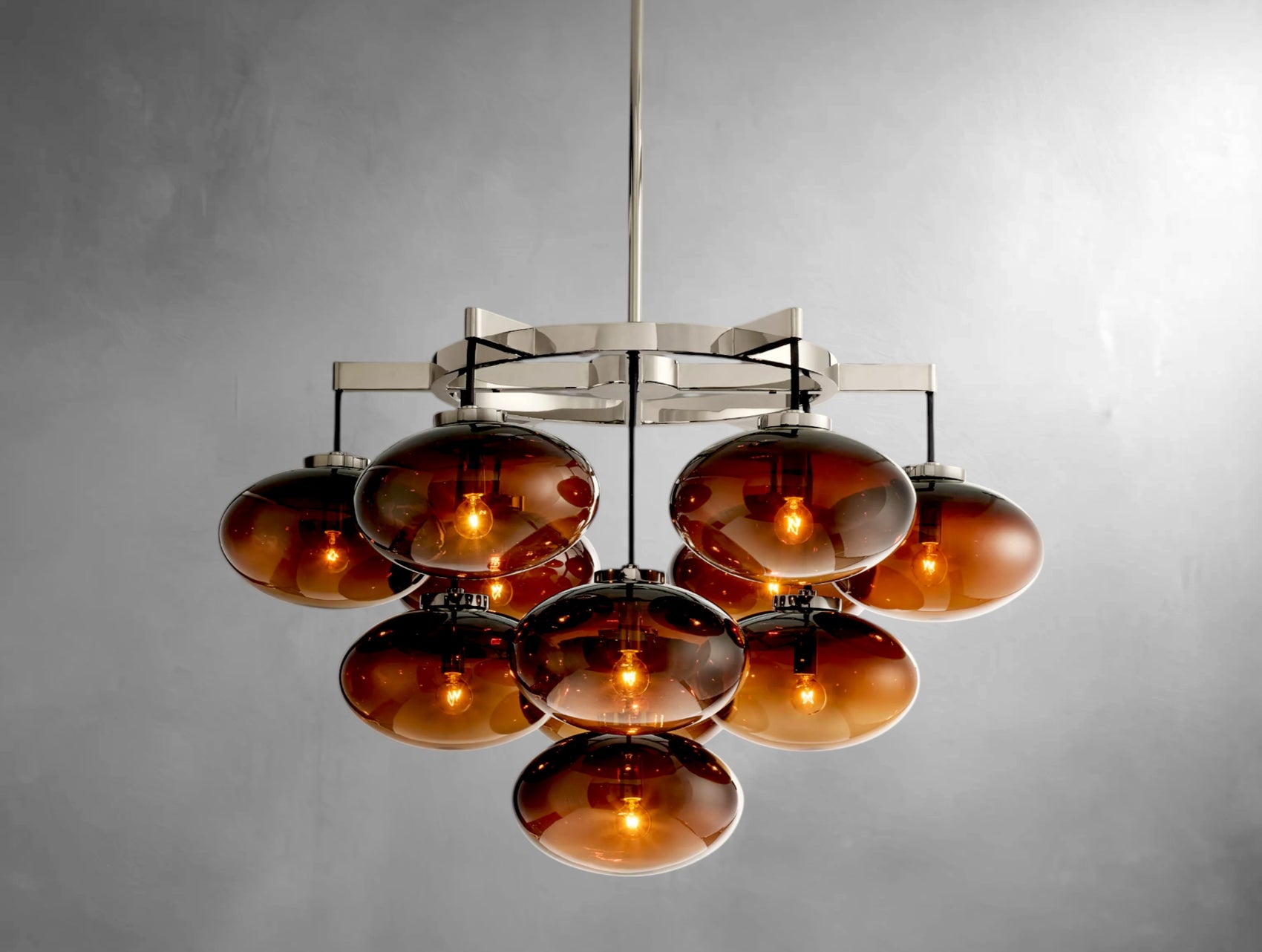 kabratte Clear Glass Round Chandelier