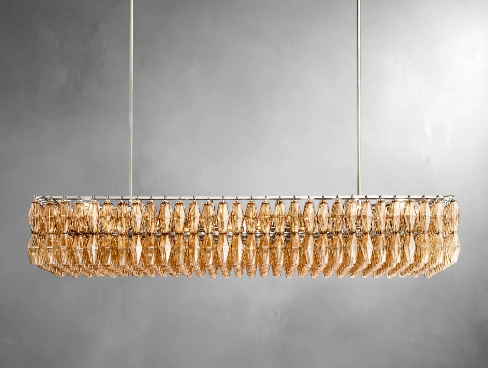 Chyara Clear Glass Rectangular Chandelier