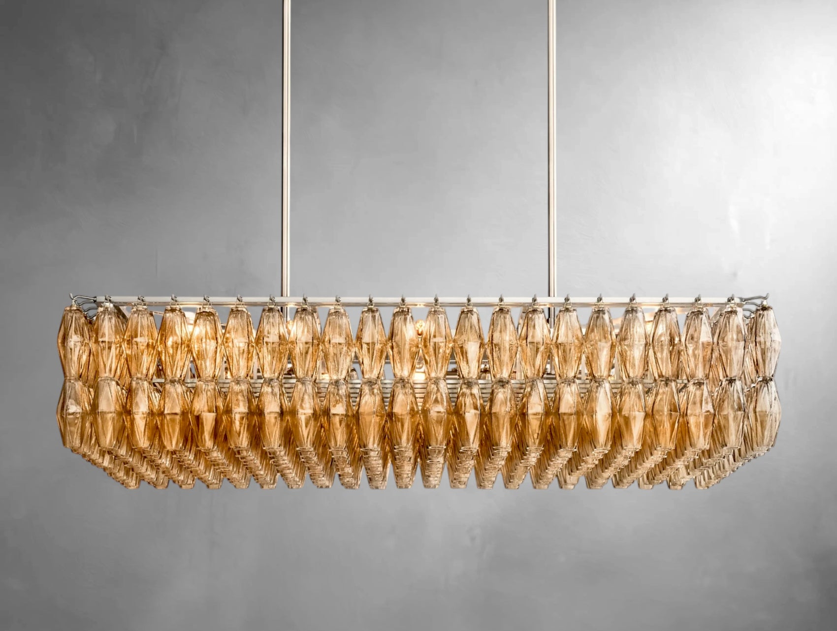 Chyara Clear Glass Rectangular Chandelier