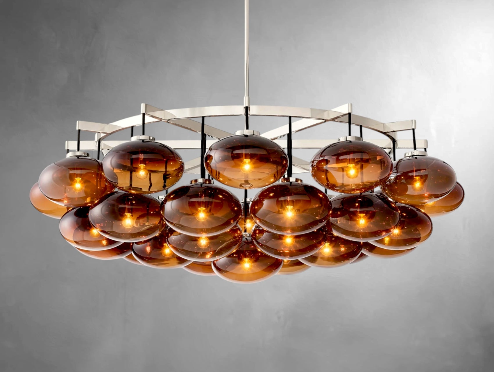 kabratte Clear Glass Round Chandelier