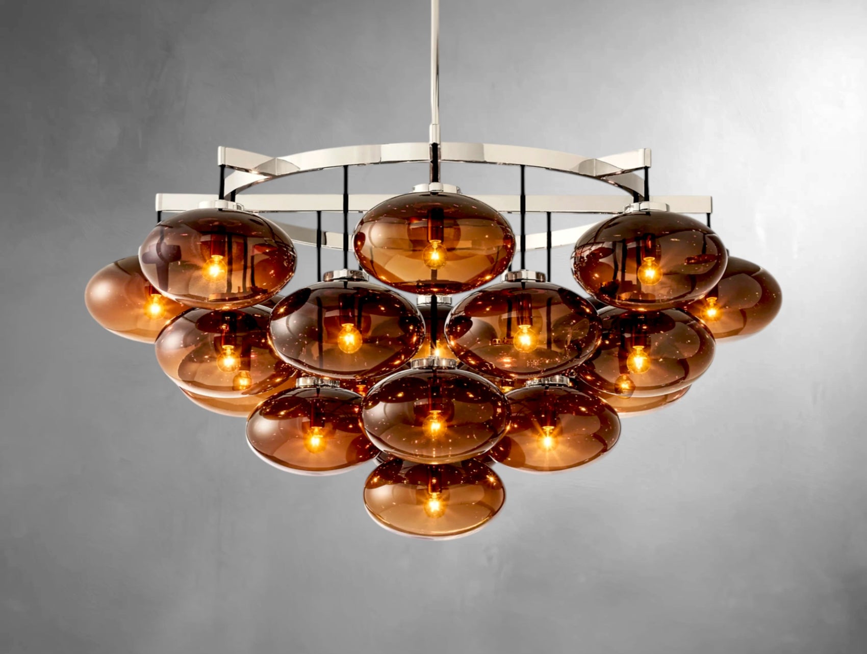 kabratte Clear Glass Round Chandelier