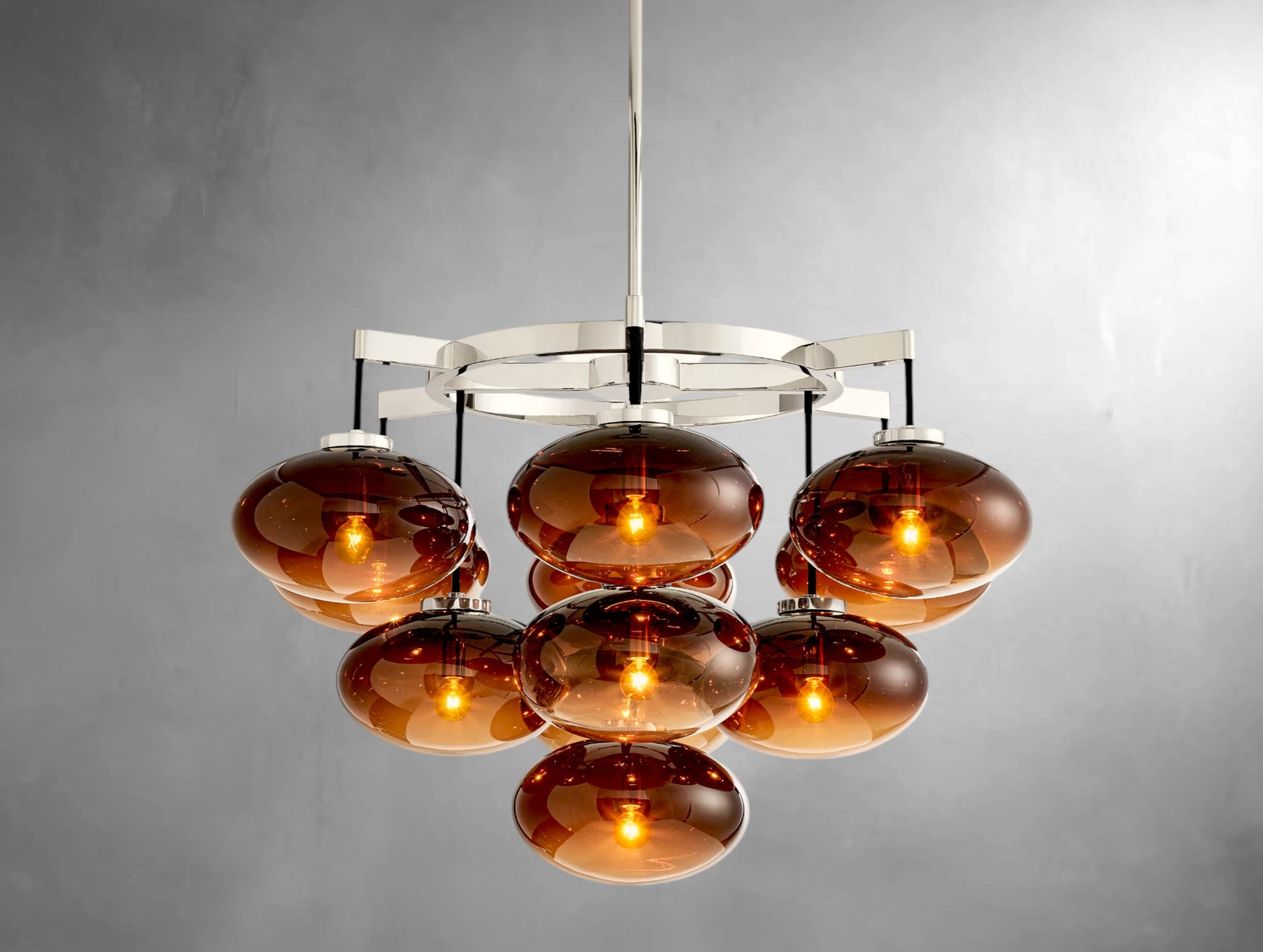 kabratte Clear Glass Round Chandelier