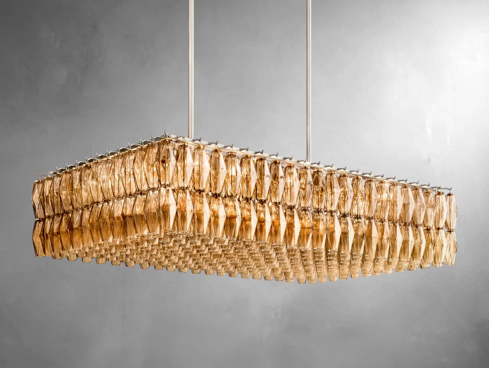 Chyara Clear Glass Rectangular Chandelier