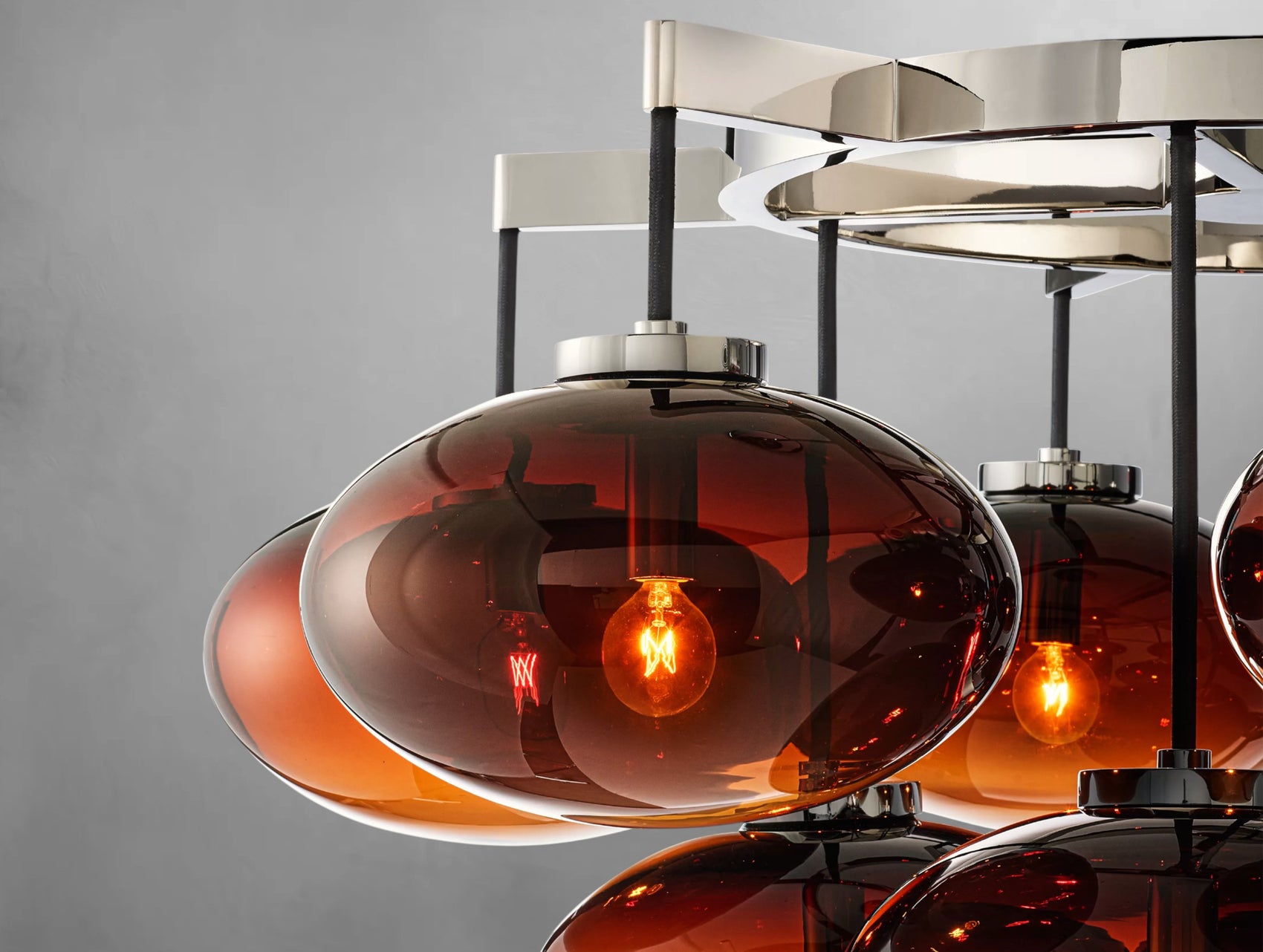 kabratte Clear Glass Round Chandelier