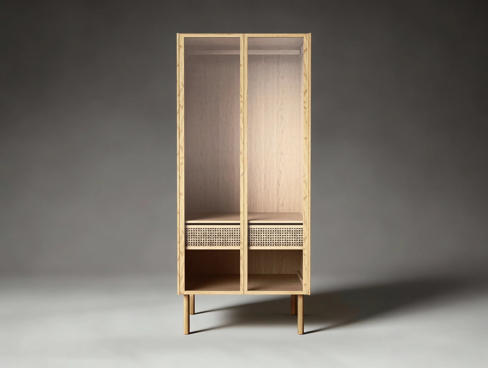 Cana Wardrobe Glass Cabinet