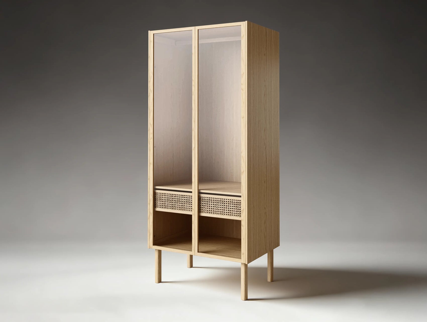 Cana Wardrobe Glass Cabinet