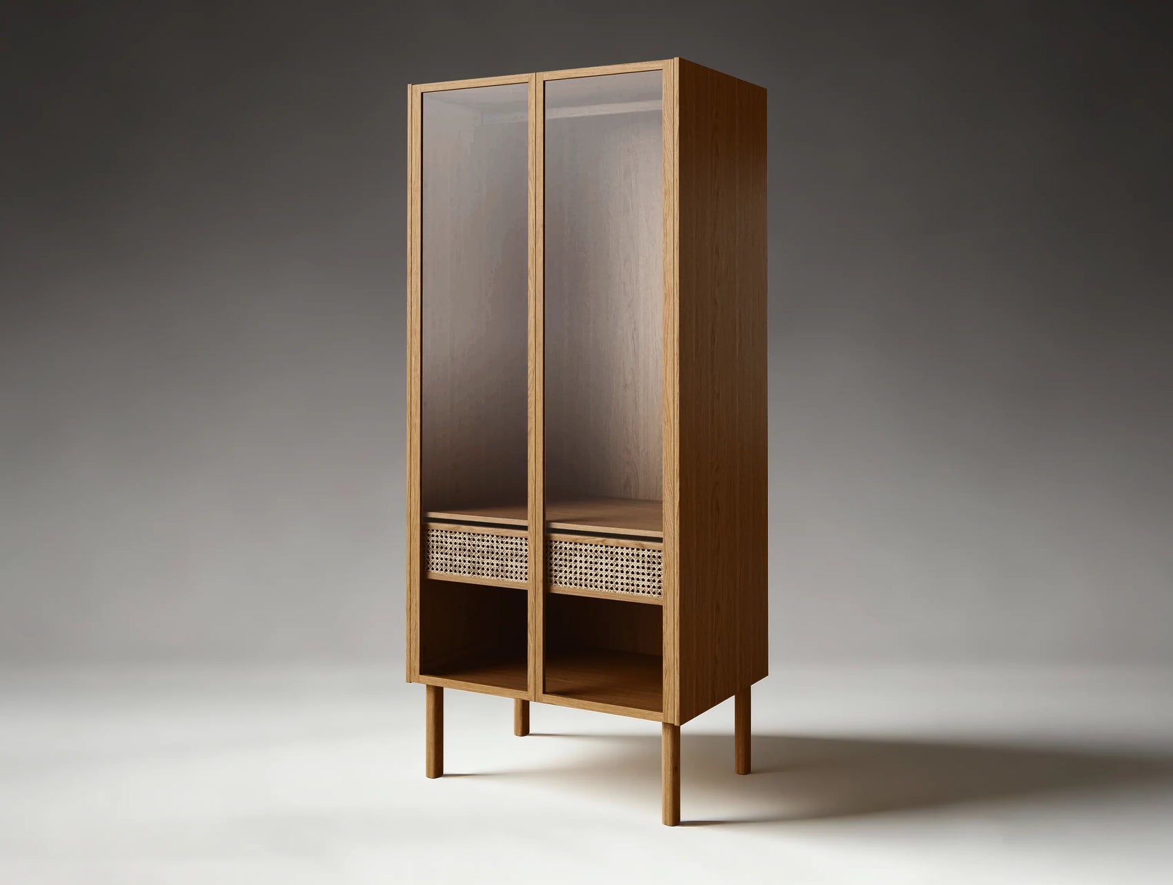 Cana Wardrobe Glass Cabinet